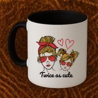 Twice As Cute Mom And Daughter Coffee Mug thumb 2