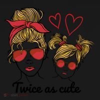 Twice As Cute Mom And Daughter Women's Hoodie thumb 2