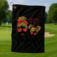 Twice As Cute Mom And Daughter Golf Towel thumb 1