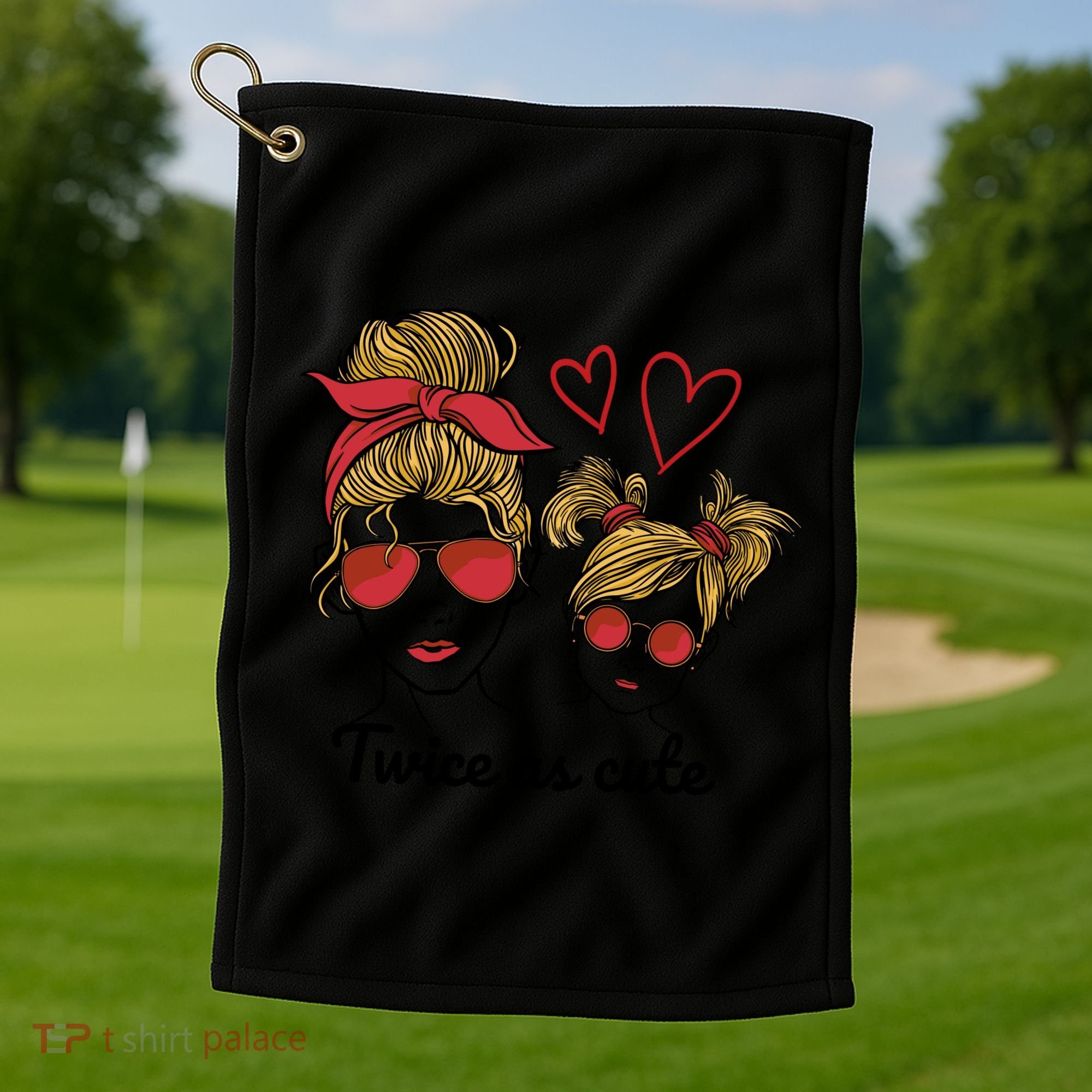Twice As Cute Mom And Daughter Golf Towel