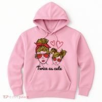 Twice As Cute Mom And Daughter Hoodie thumb 0