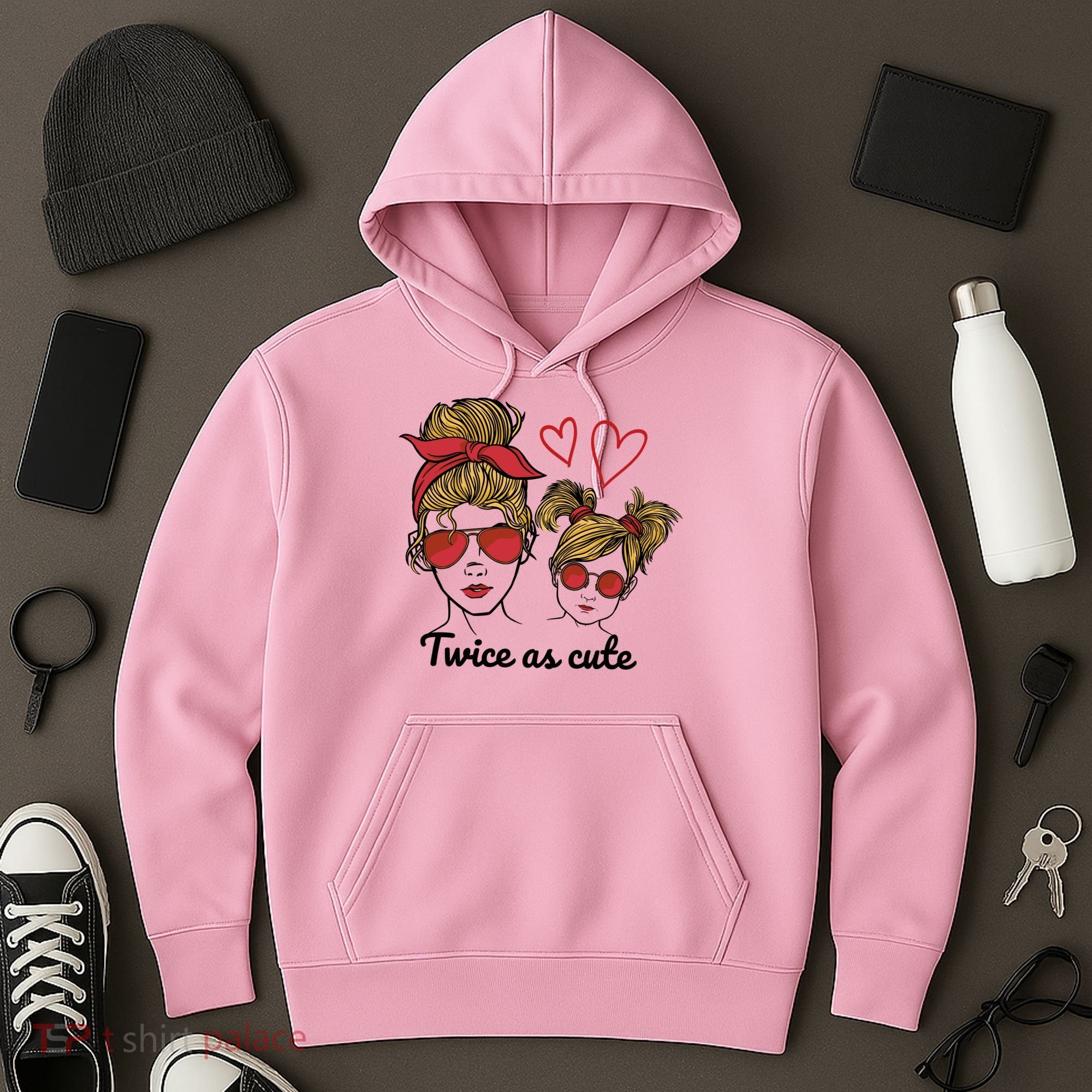 Twice As Cute Mom And Daughter Hoodie