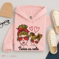 Twice As Cute Mom And Daughter Hoodie thumb 4