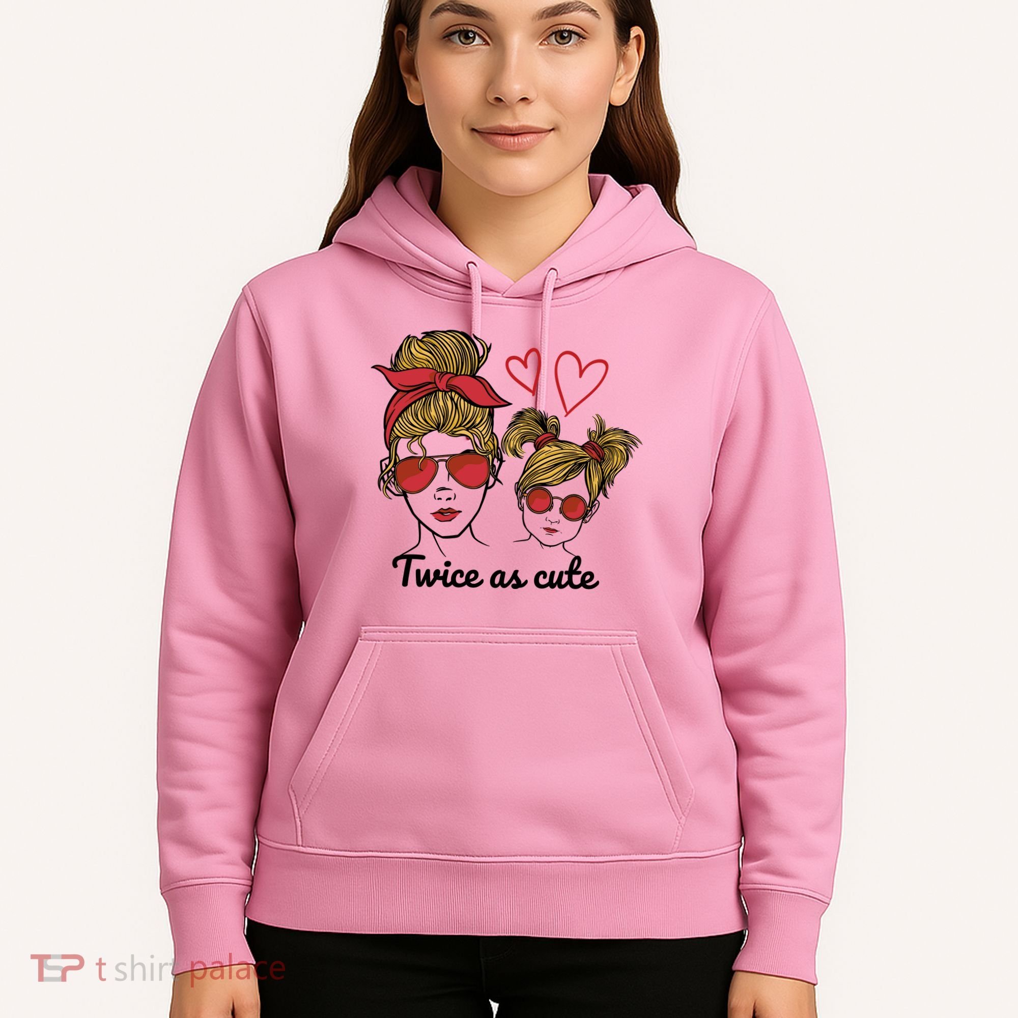 Twice As Cute Mom And Daughter Hoodie