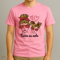 Twice As Cute Mom And Daughter T-Shirt thumb 3
