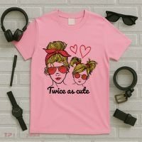 Twice As Cute Mom And Daughter T-Shirt thumb 5
