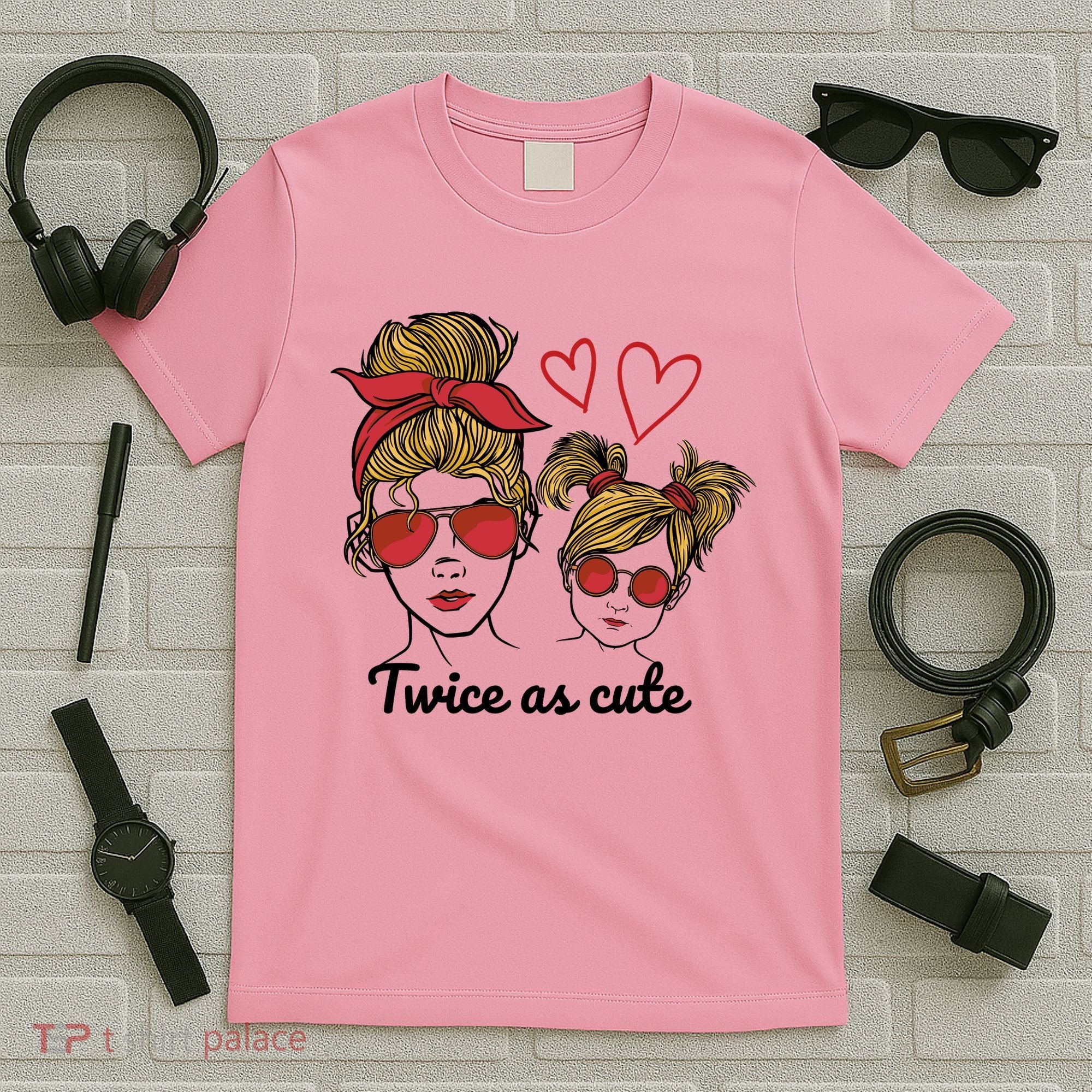 Twice As Cute Mom And Daughter T-Shirt