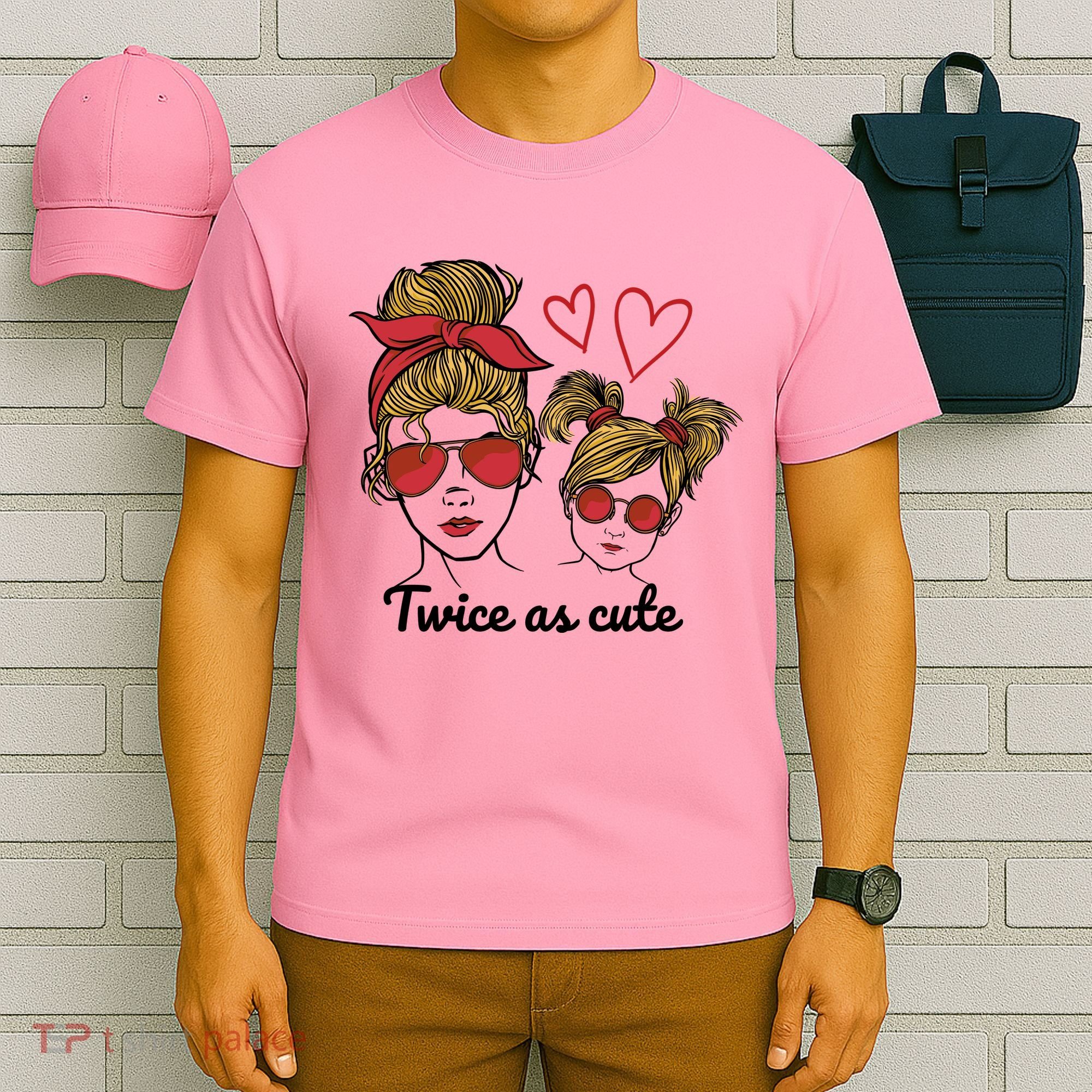 Twice As Cute Mom And Daughter T-Shirt