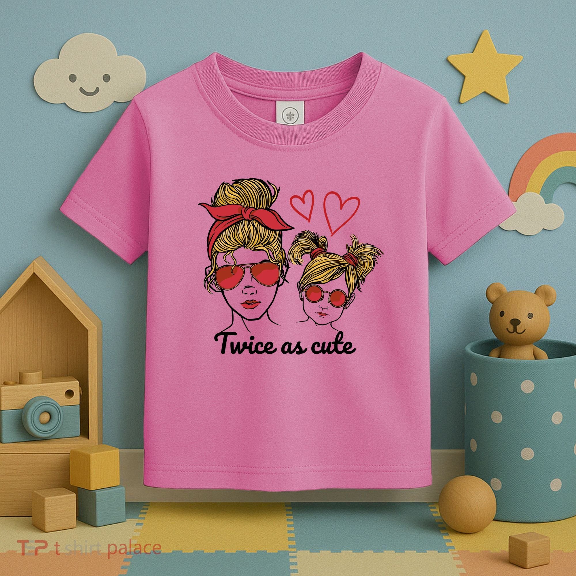 Twice As Cute Mom And Daughter Toddler T-Shirt