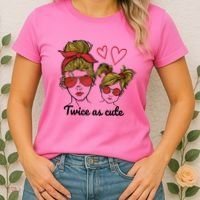 Twice As Cute Mom And Daughter Women's T-Shirt thumb 2