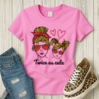 Twice As Cute Mom And Daughter Women's T-Shirt thumb 3