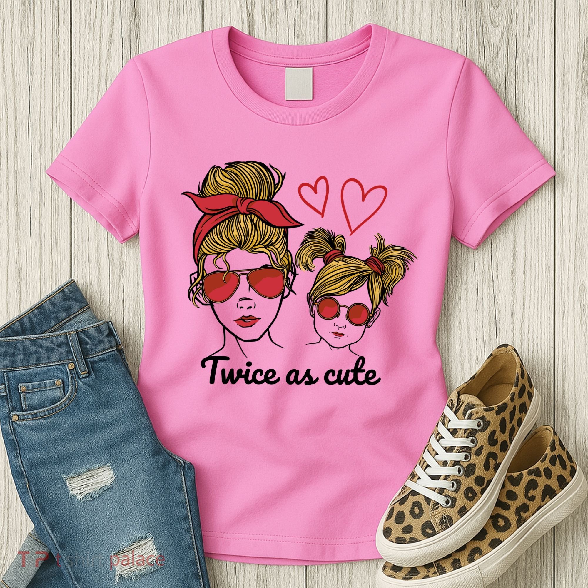 Twice As Cute Mom And Daughter Women's T-Shirt