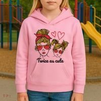 Twice As Cute Mom And Daughter Kids Hoodie thumb 3