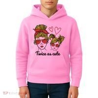 Twice As Cute Mom And Daughter Kids Hoodie thumb 4
