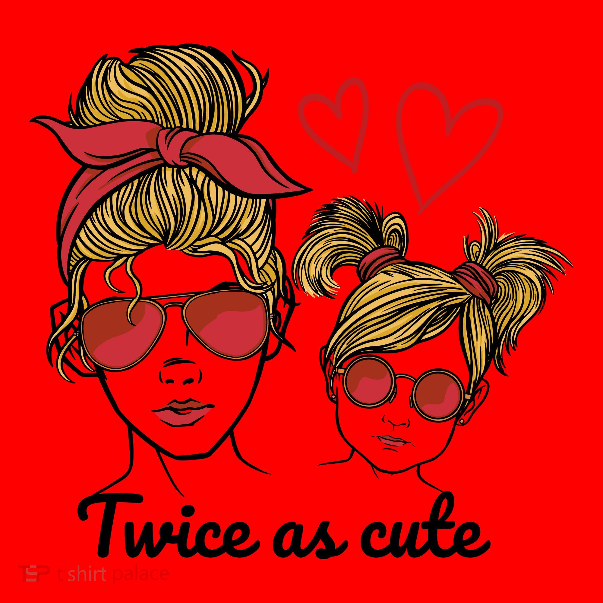 Twice As Cute Mom And Daughter Santa Hat