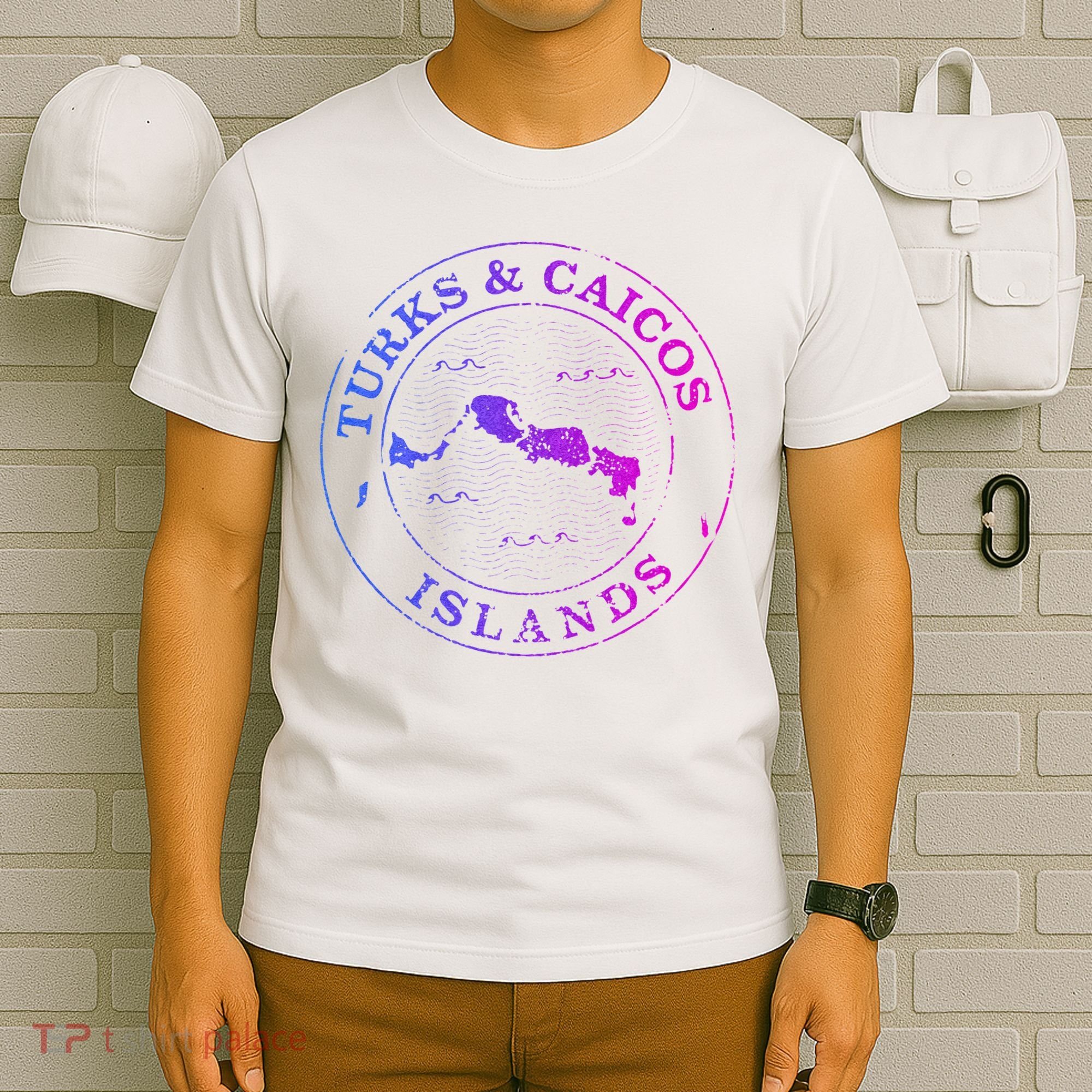 Turks And Caicos Islands Colorful Vacation Souvenir Cruise T-Shirt