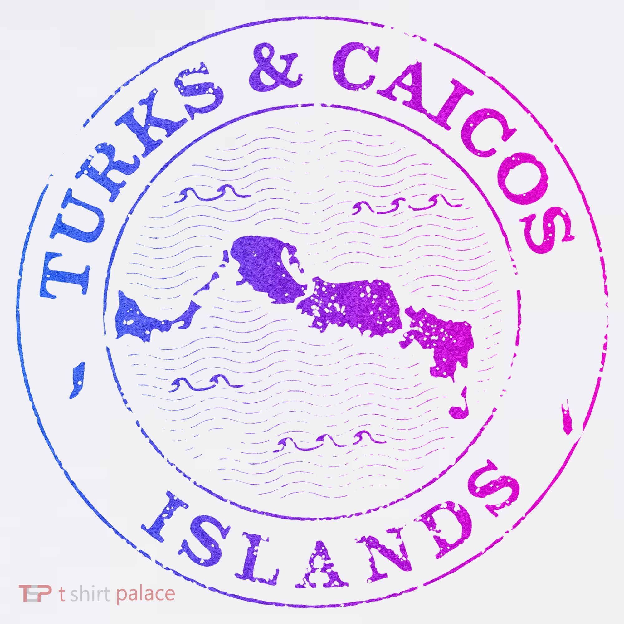 Turks And Caicos Islands Colorful Vacation Souvenir Cruise T-Shirt