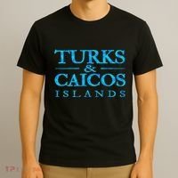 Turks And Caicos Islands Retro Colorful T-Shirt thumb 3