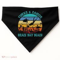Turks And Caicos Islands West Indies Grace Bay Beach USA-Made Doggie Bandana thumb 0