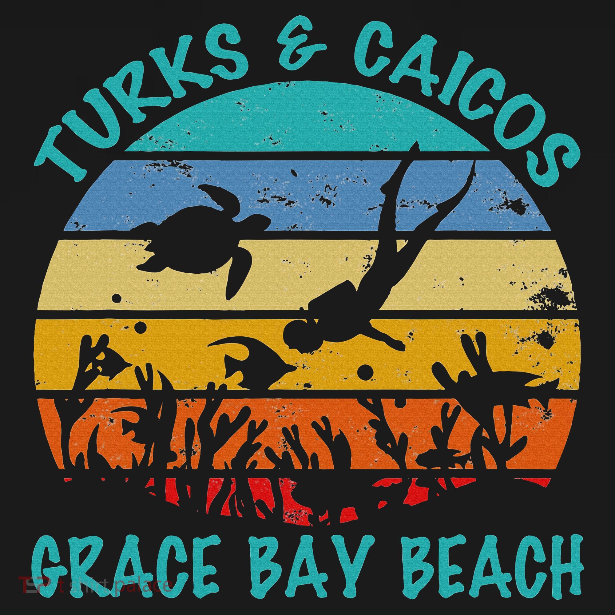 Turks And Caicos Islands West Indies Grace Bay Beach USA-Made Doggie Bandana