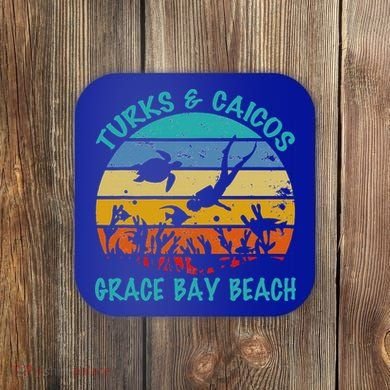 Turks And Caicos Islands West Indies Grace Bay Beach Coaster