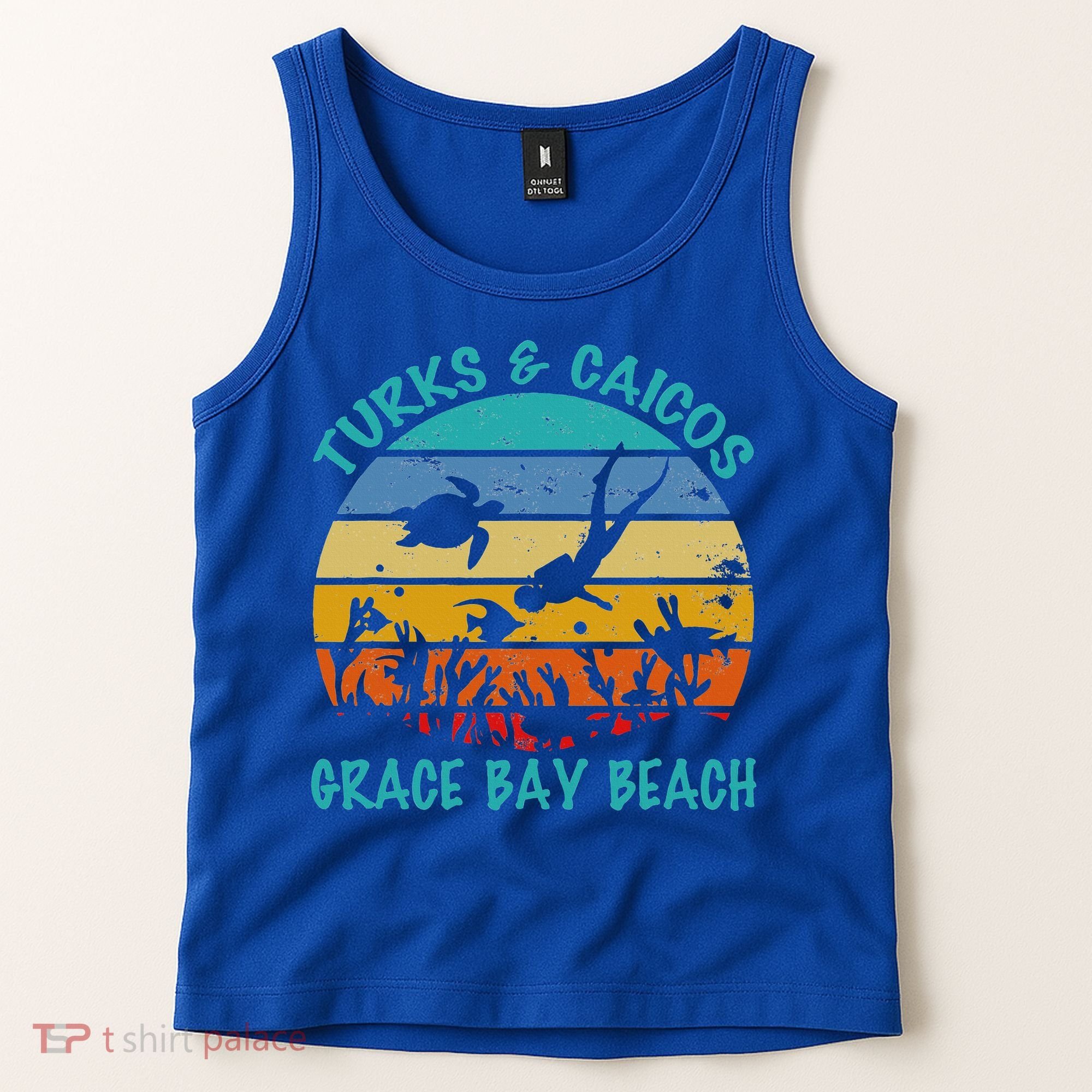 Turks And Caicos Islands West Indies Grace Bay Beach Tank Top