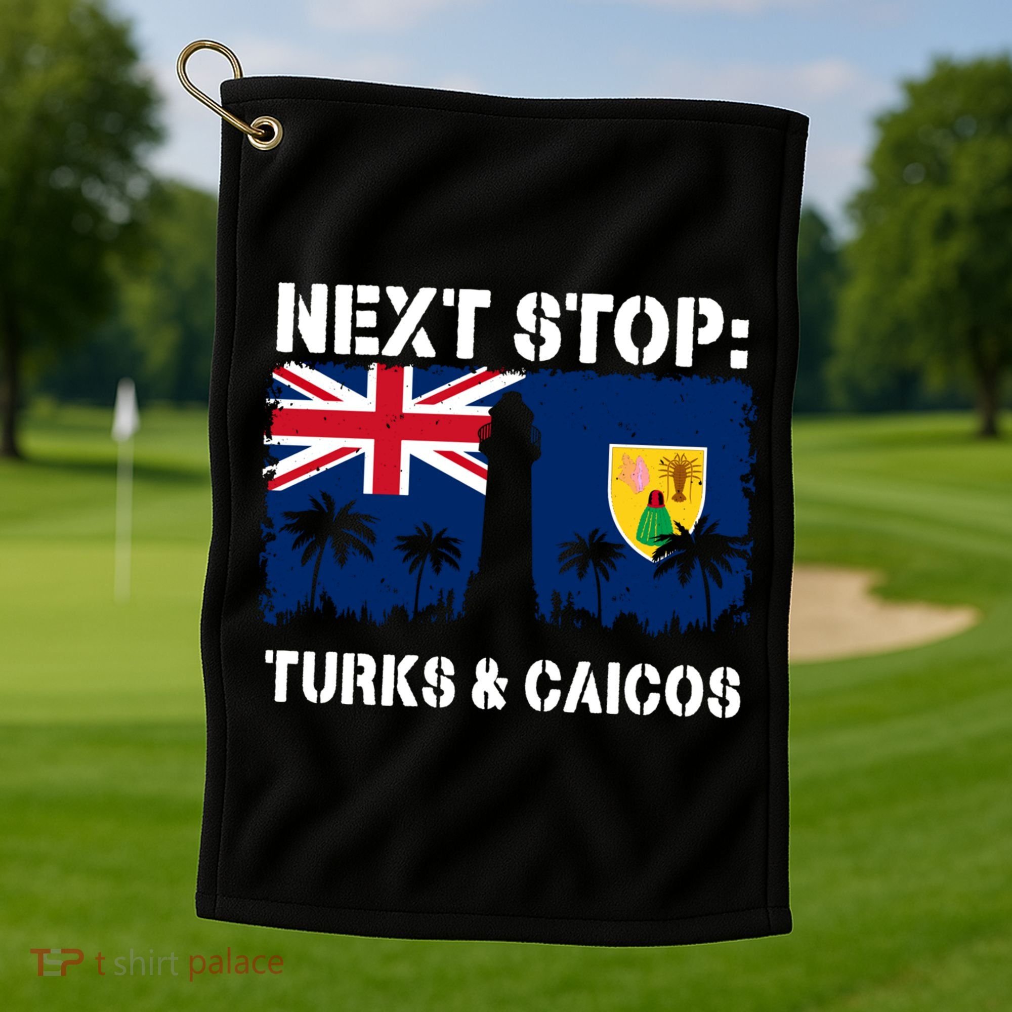 Turks And Caicos Summer Vacation Trip Next Stop Vacay Vibes Gift Golf Towel