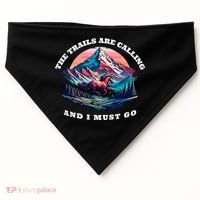 Trails Are Calling And I Must Go Wild Horse Nature Art USA-Made Doggie Bandana thumb 0