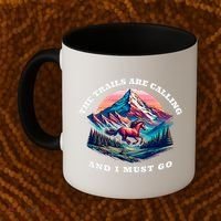 Trails Are Calling And I Must Go Wild Horse Nature Art Coffee Mug thumb 2