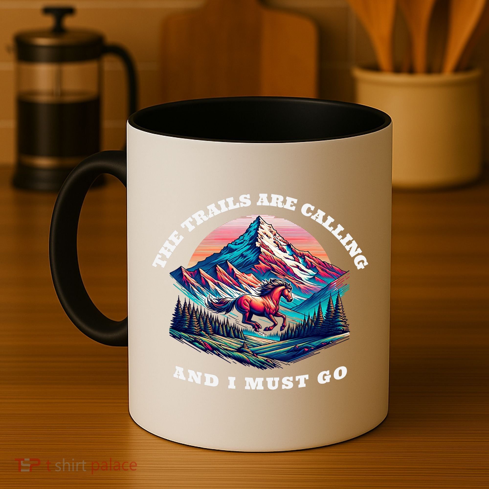Trails Are Calling And I Must Go Wild Horse Nature Art Coffee Mug