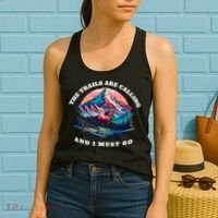 Trails Are Calling And I Must Go Wild Horse Nature Art Women's Tank Top thumb 2