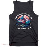 Trails Are Calling And I Must Go Wild Horse Nature Art Tank Top thumb 0
