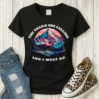 Trails Are Calling And I Must Go Wild Horse Nature Art Women's T-Shirt thumb 3
