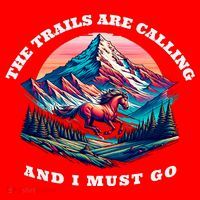 Trails Are Calling And I Must Go Wild Horse Nature Art Santa Hat thumb 1