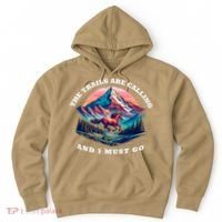 Trails Are Calling And I Must Go Wild Horse Nature Art Hoodie thumb 0