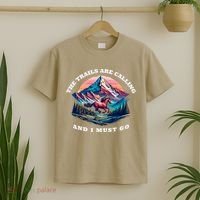 Trails Are Calling And I Must Go Wild Horse Nature Art T-Shirt thumb 2