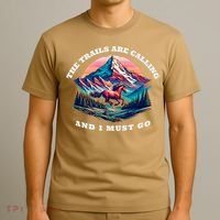 Trails Are Calling And I Must Go Wild Horse Nature Art T-Shirt thumb 3
