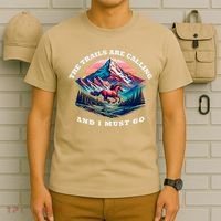Trails Are Calling And I Must Go Wild Horse Nature Art T-Shirt thumb 6