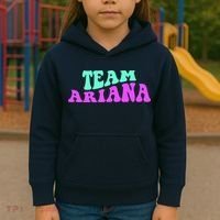 Team Ariana Cheer For Ariana, Show Support Be On Kids Hoodie thumb 3
