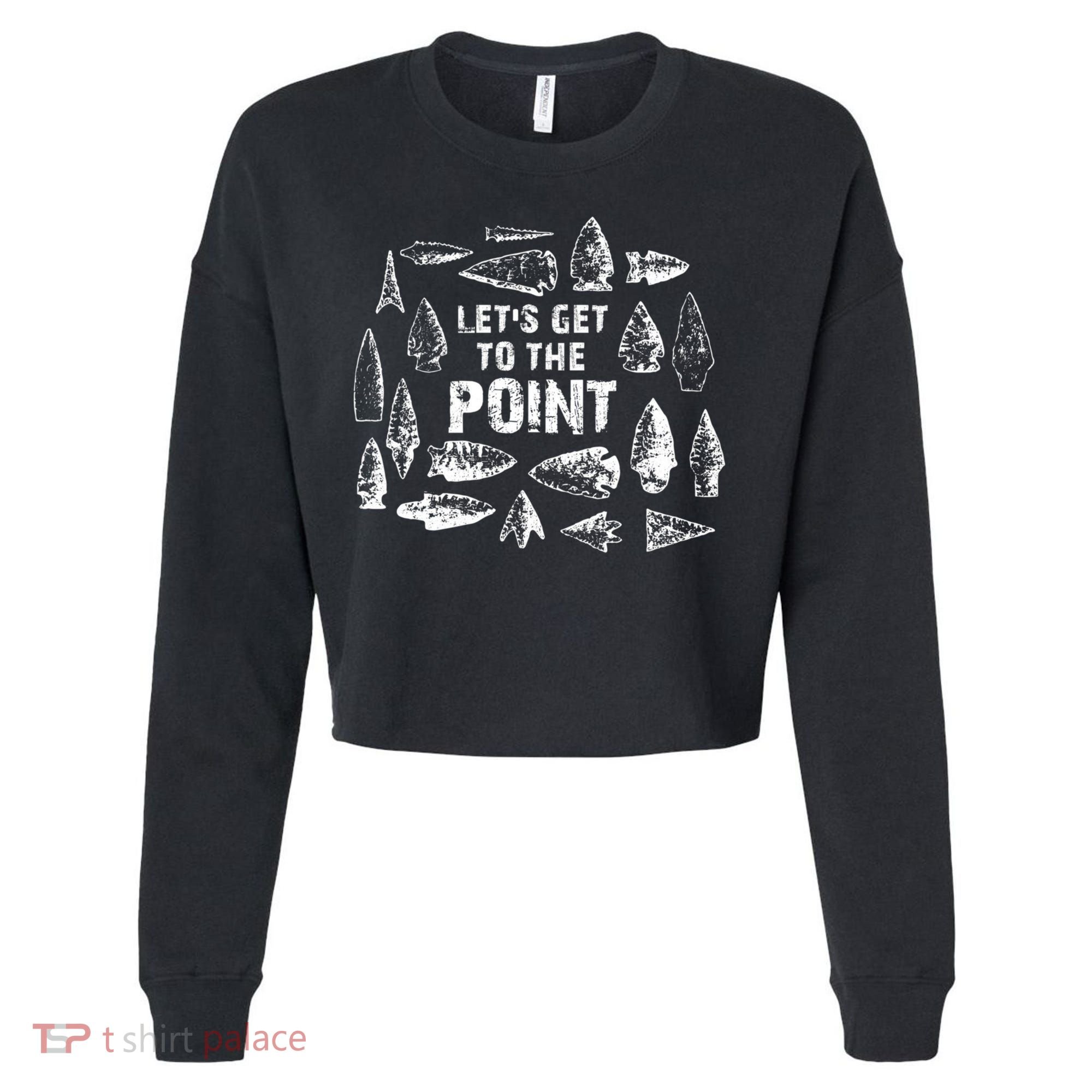 Trending Arrowhead Collector Arrowhead Native Artifact Hunting Cropped Pullover Crew