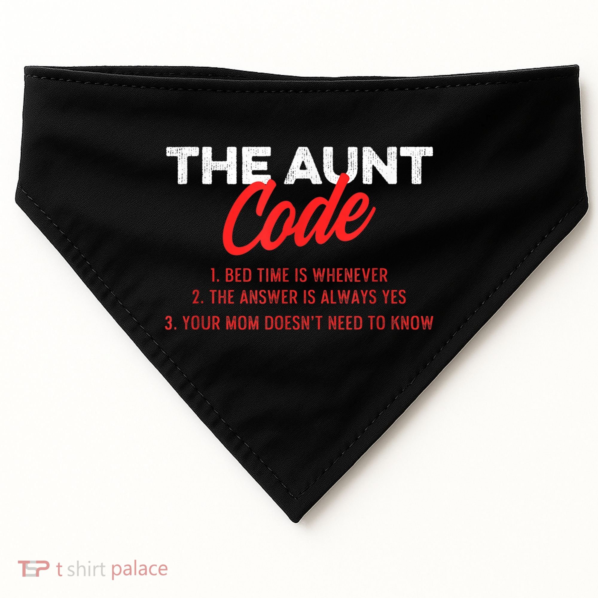 The Aunt Code Best Aunt Ever Favorite Aunt Cool Auntie USA-Made Doggie Bandana