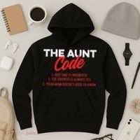 The Aunt Code Best Aunt Ever Favorite Aunt Cool Auntie Hoodie thumb 3