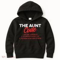 The Aunt Code Best Aunt Ever Favorite Aunt Cool Auntie Kids Hoodie thumb 0