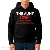 The Aunt Code Best Aunt Ever Favorite Aunt Cool Auntie Kids Hoodie thumb 4
