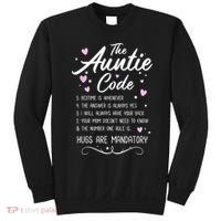The Auntie Code Best Aunt Sister Niece Nephew Funny Sweatshirt thumb 0