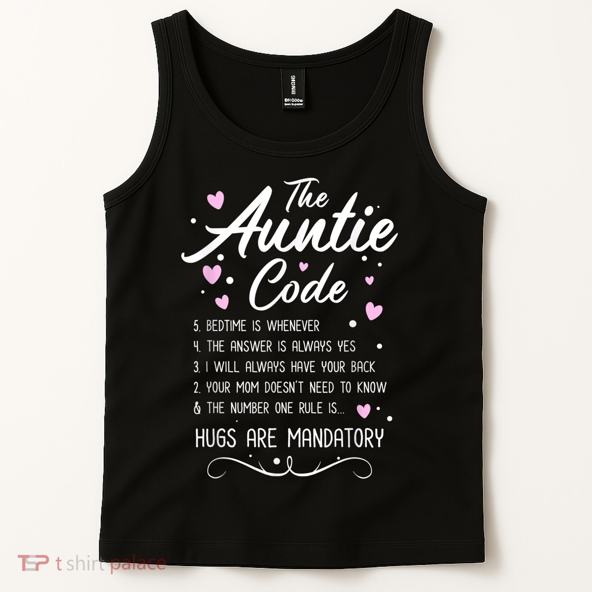 The Auntie Code Best Aunt Sister Niece Nephew Funny Tank Top