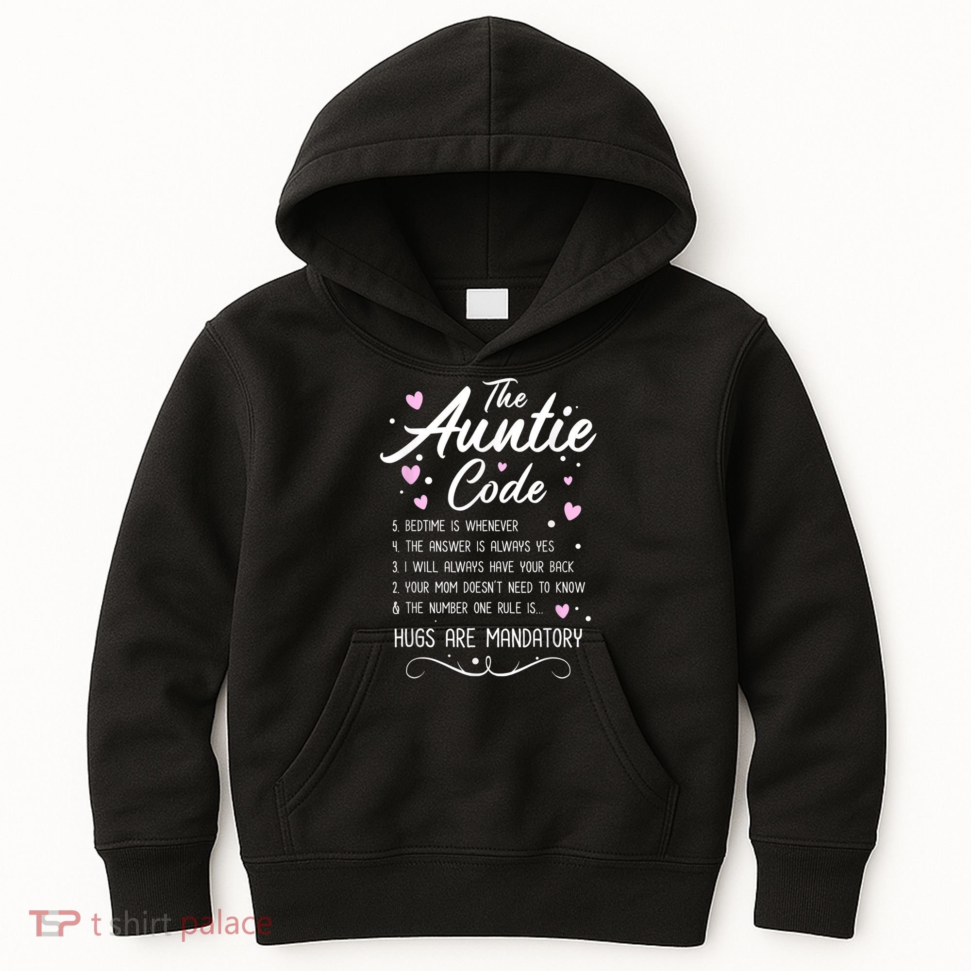 The Auntie Code Best Aunt Sister Niece Nephew Funny Kids Hoodie