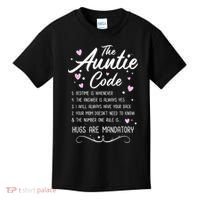 The Auntie Code Best Aunt Sister Niece Nephew Funny Kids T-Shirt thumb 0