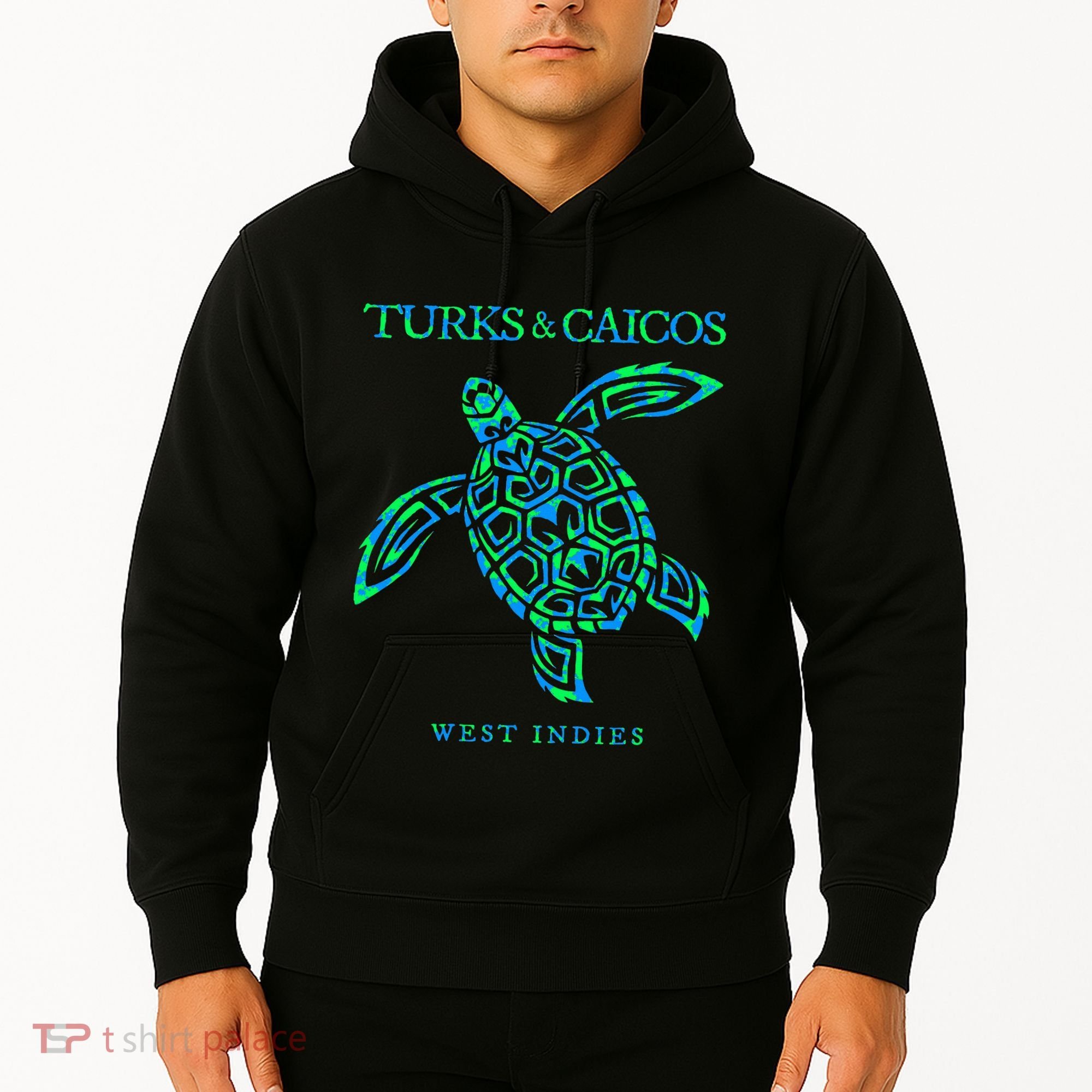 Turks And Caicos Islands Sea Turtle Souvenir Hoodie