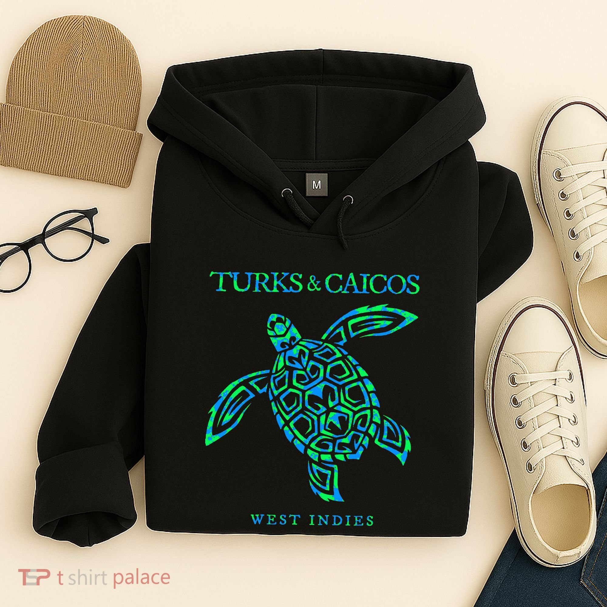 Turks And Caicos Islands Sea Turtle Souvenir Hoodie